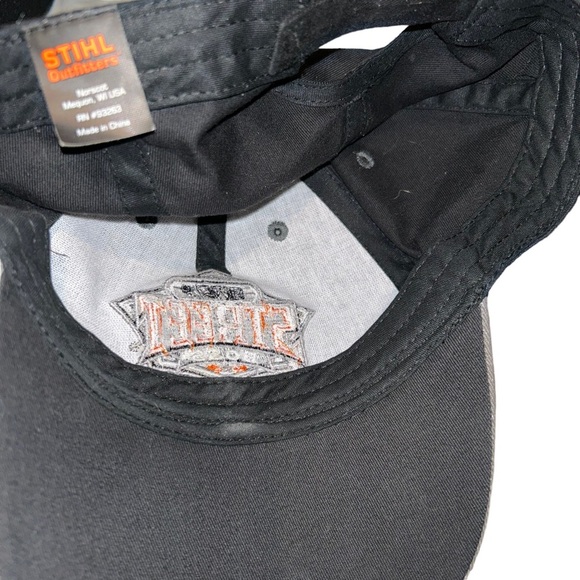 STIHL Street Boss Adjustable Cap Orange Black Hat Flames MS 441 motorcycle - Picture 3 of 3